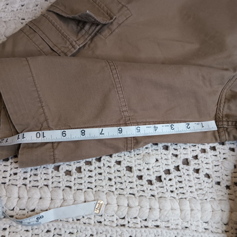 Levi Strauss Mens 40 White Tab Cargo Shorts Khaki Snap 3D Pockets Outdoor Heavy - Picture 15 of 16